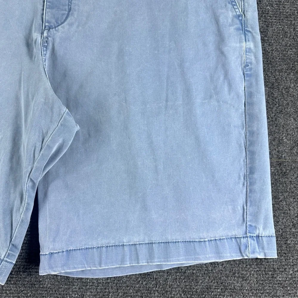 Tommy Bahama Shorts Mens 42 Blue Cotton Tencel Stretch Flat Front Casual Summer